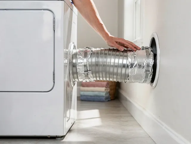 Professional dryer vent hose installation by Streetsboro Dryer Vent Cleaning in Streetsboro