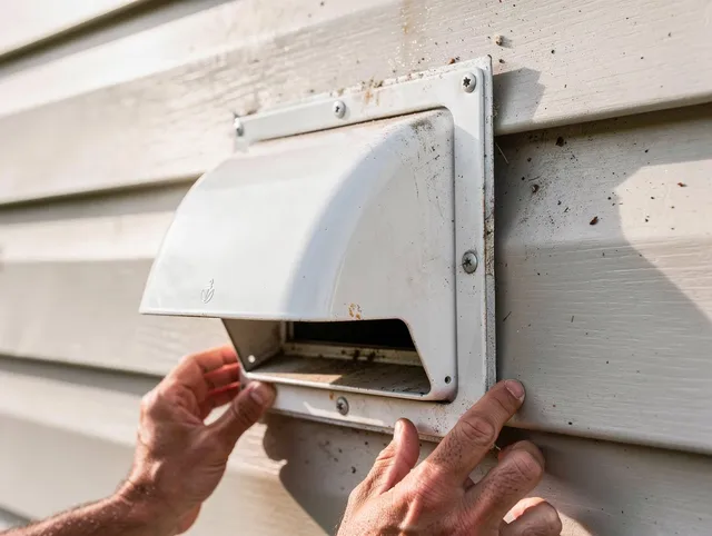 Streetsboro Dryer Vent Cleaning technician delivering thorough residential dryer vent cleaning service in Streetsboro